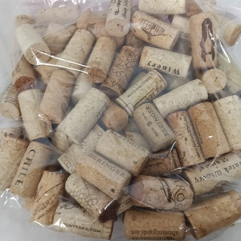 Lot of Used Natural Wine Corks With Historic Route 66 & Midwest Wineries Crafts